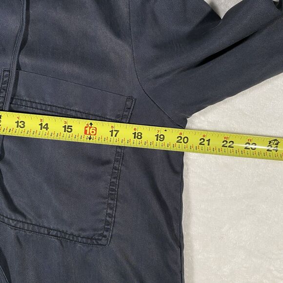 Free People Under Your Spell Tencel Lace Up Tunic Top Flowy Blouse Black Sz M - Picture 6 of 8